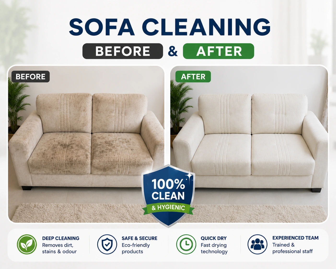 Home cleaning services in Kalyan by trained professionals